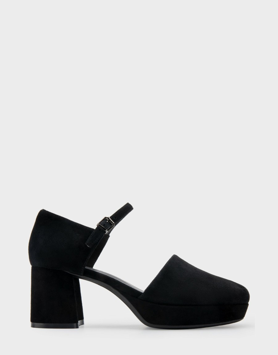 Heels * | Aerosoles Samera Black Suede