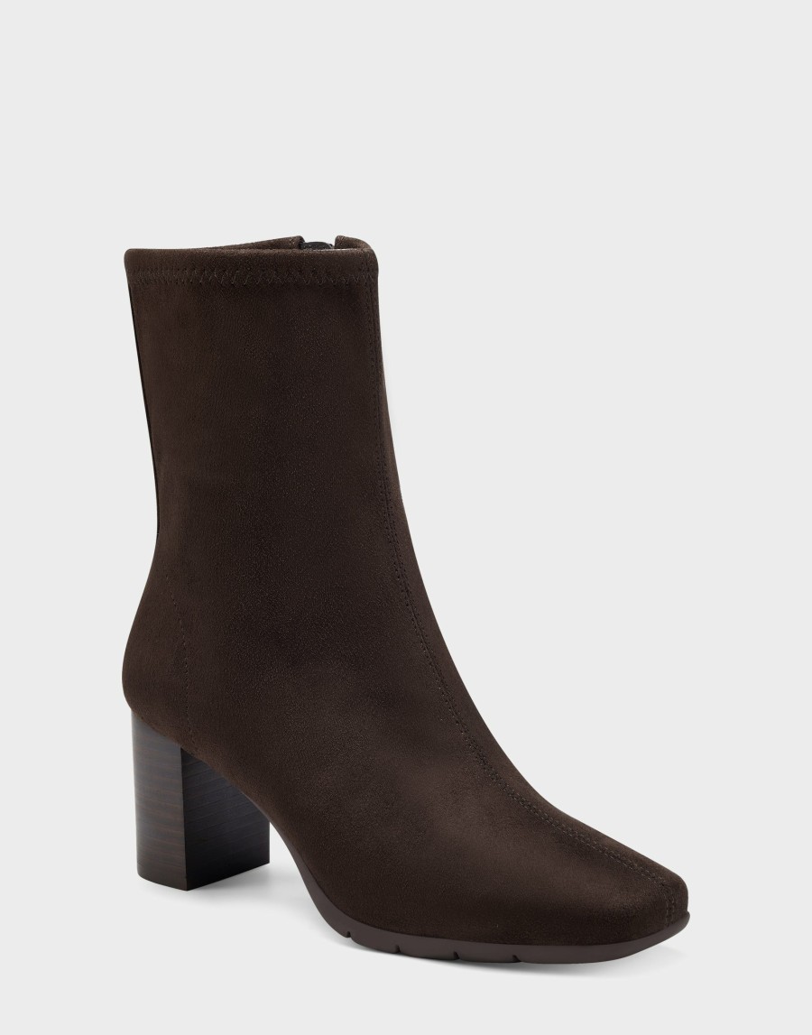 Boots * | Aerosoles Miley Brown Faux Suede