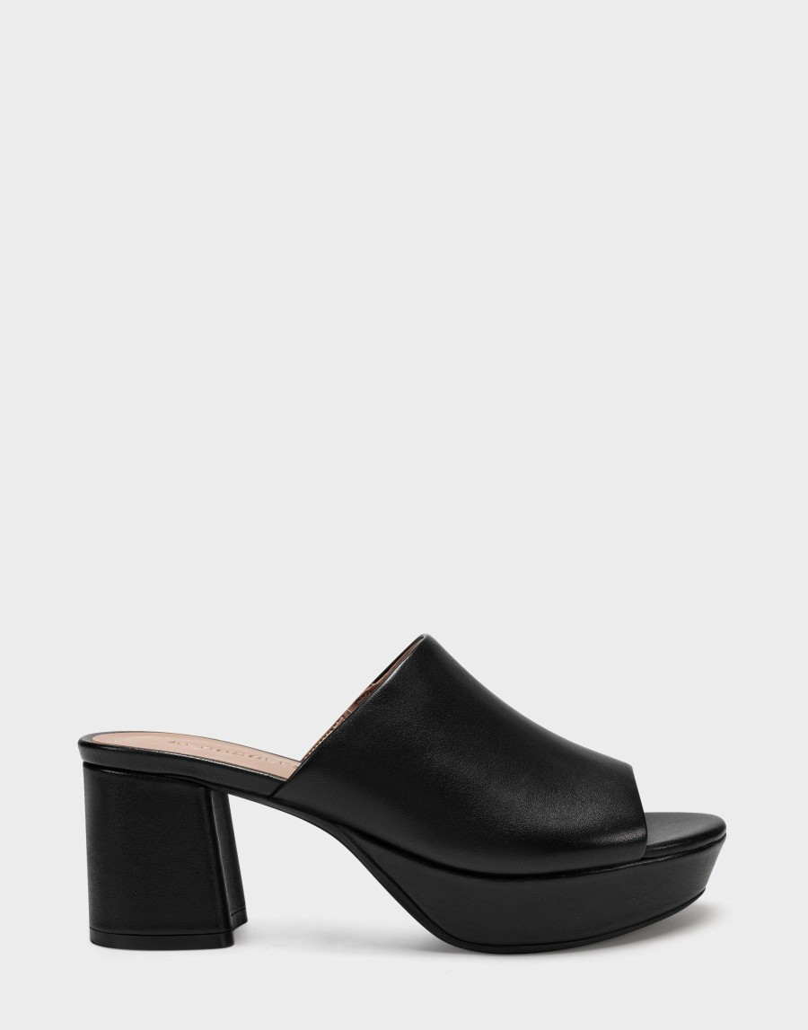 Heels * | Aerosoles Cassy Black Leather