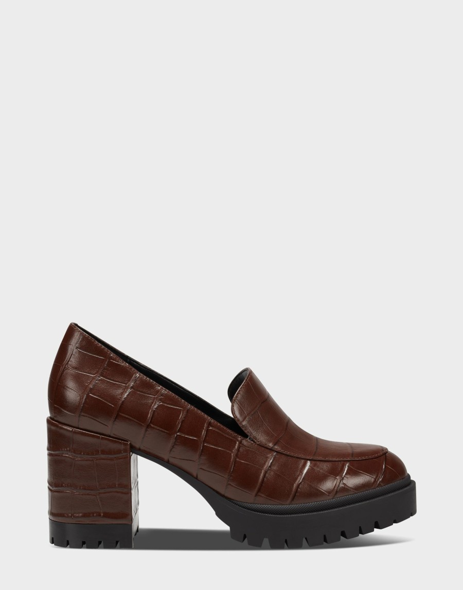 Heels * | Aerosoles Elm Brown Croco