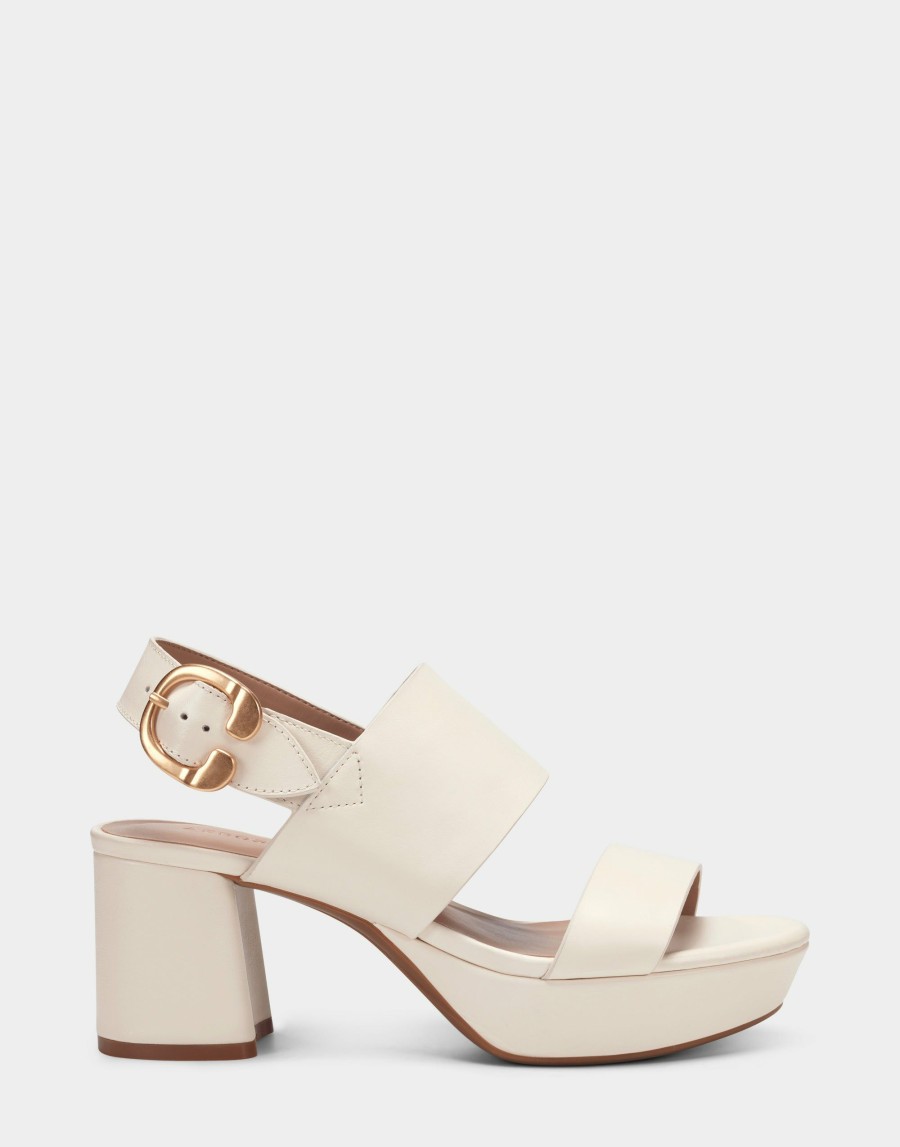 Heels * | Aerosoles Camera Eggshell Leather