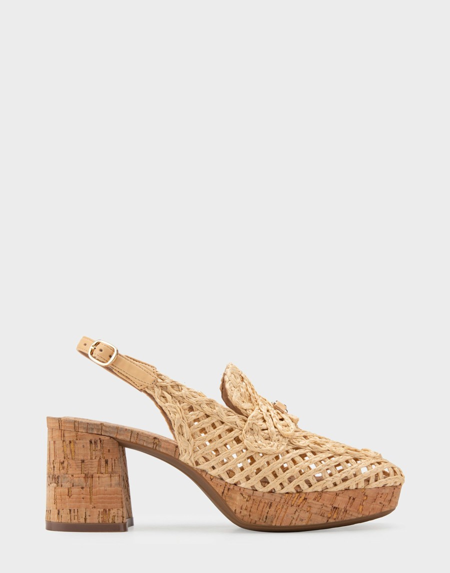 Heels * | Aerosoles Santiago Raffia Natural