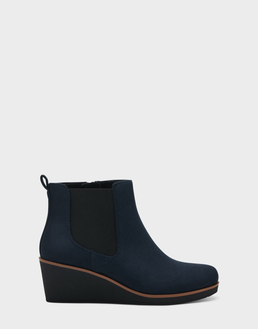 Boots * | Aerosoles Brandi Navy Faux Suede