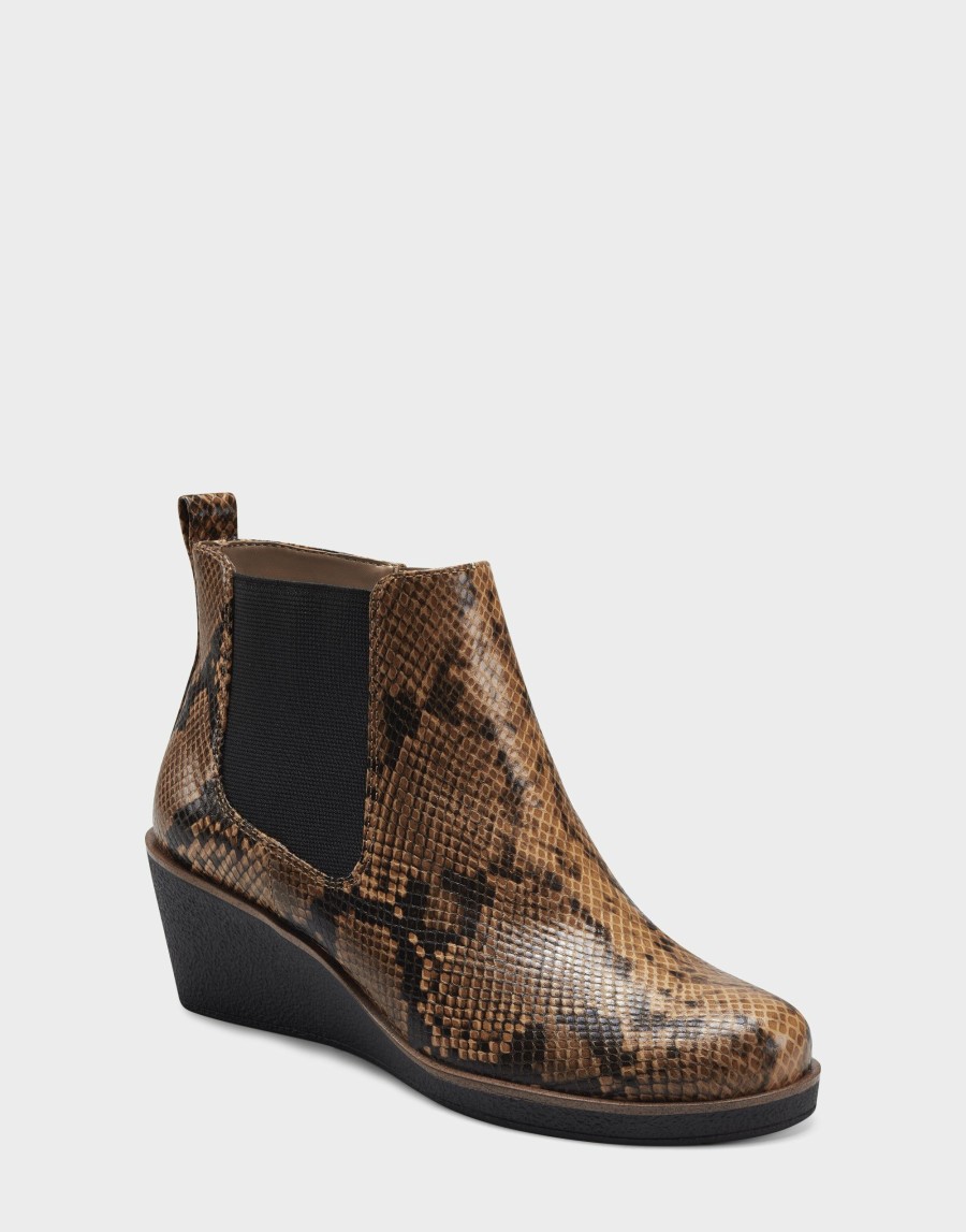 Boots * | Aerosoles Brandi Brown Snake