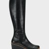 Boots * | Aerosoles Brenna Black Croco