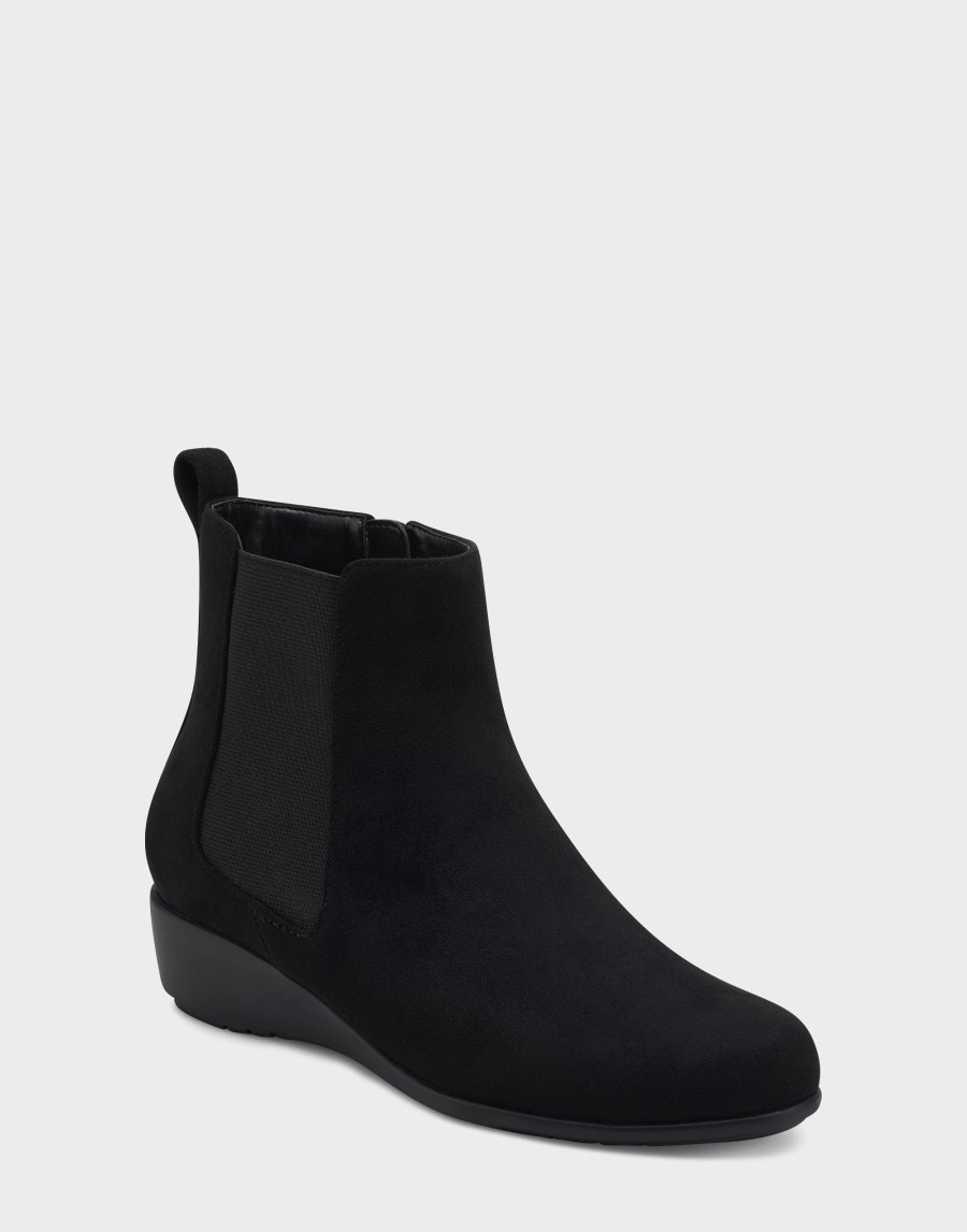 Boots * | Aerosoles Alisa Black Faux Suede