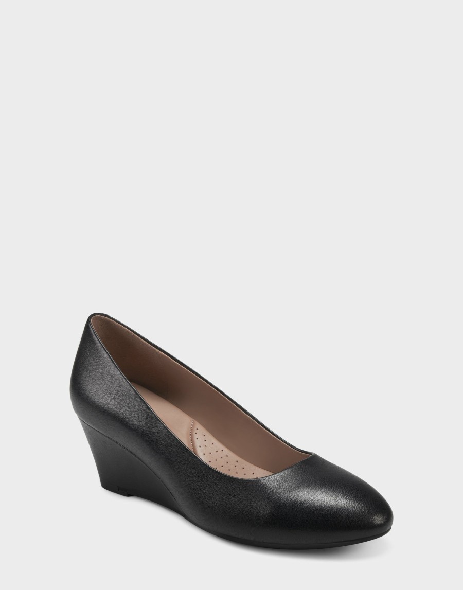 Heels * | Aerosoles Inner Circle Black Leather