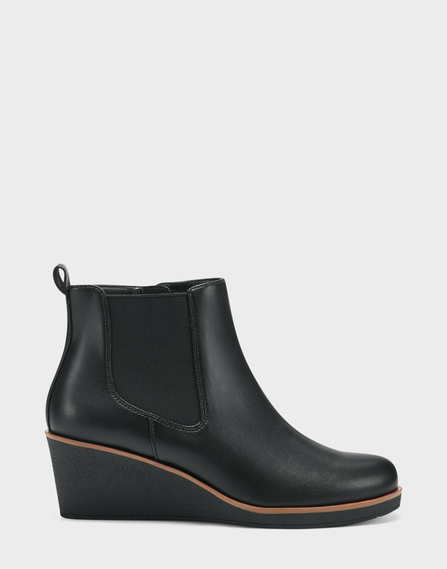 Boots * | Aerosoles Brandi Black Faux Leather