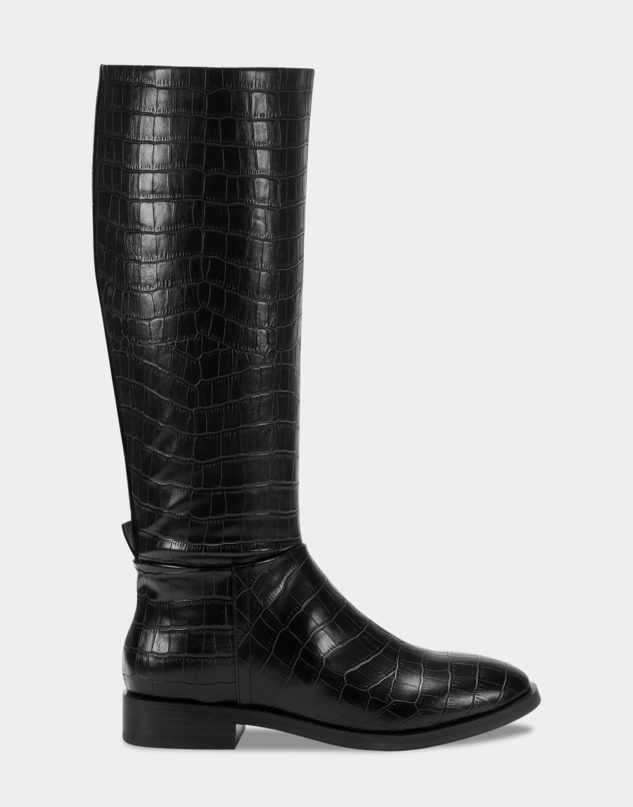 Boots * | Aerosoles Berri Black Croco