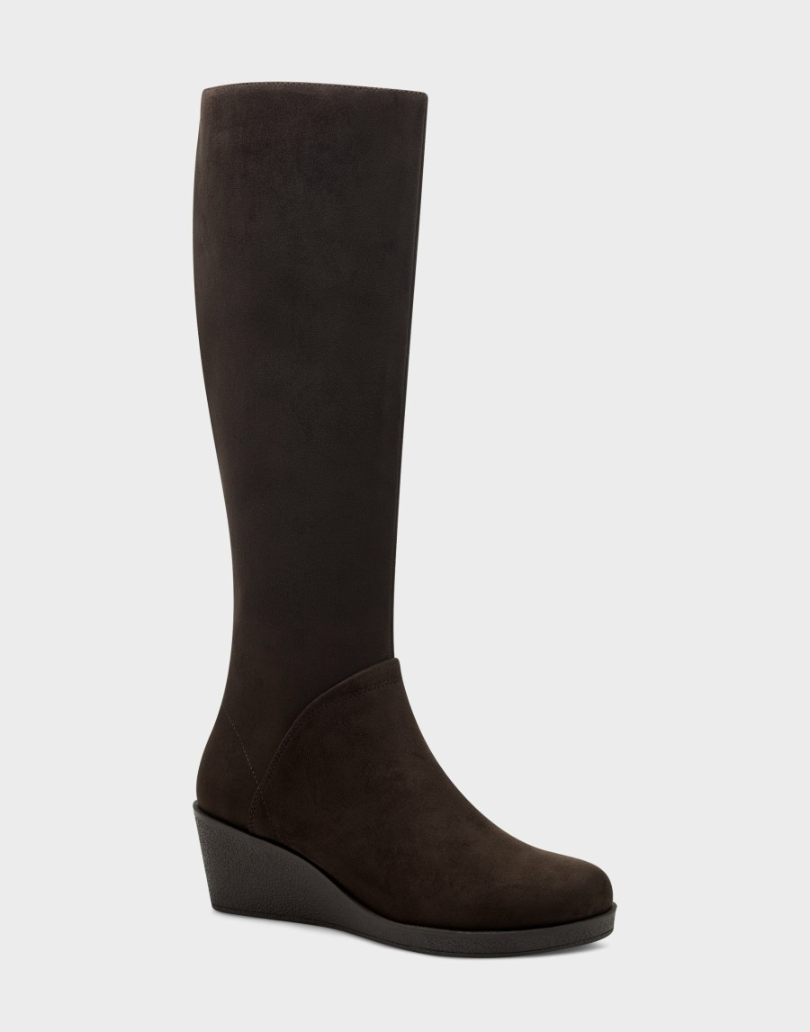 Boots * | Aerosoles Binocular Brown Faux Suede