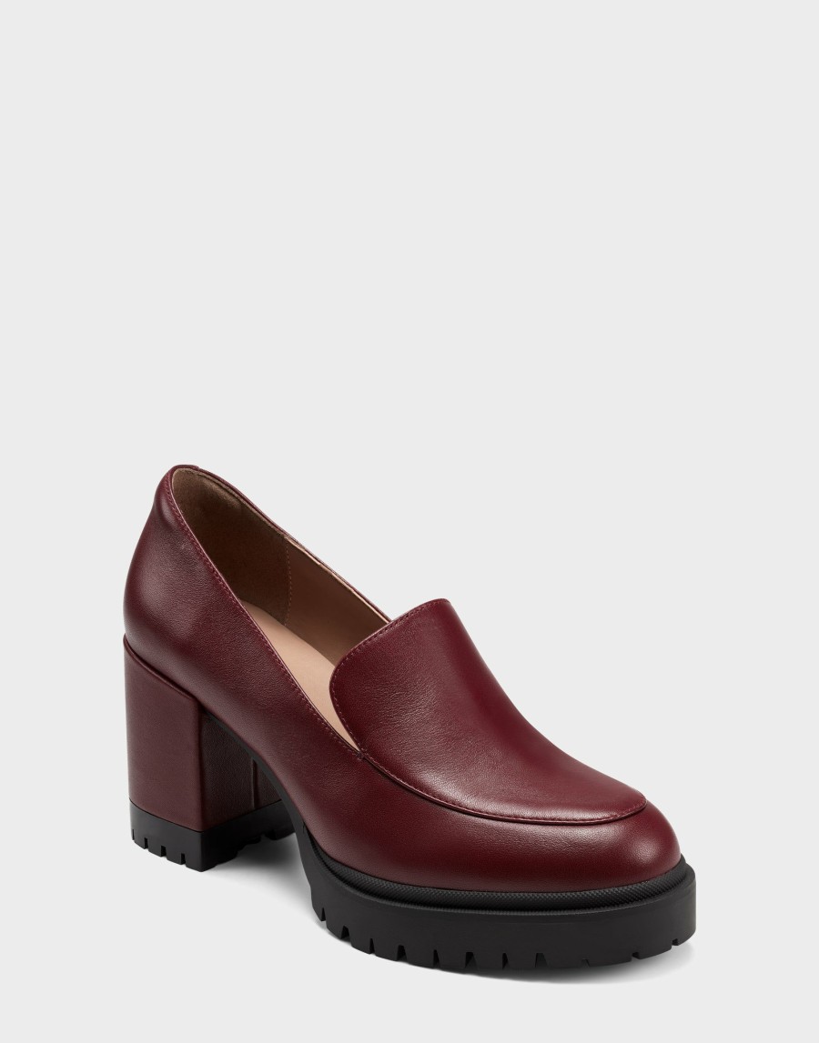 Heels * | Aerosoles Elm Bordeaux Leather