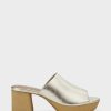 Heels * | Aerosoles Canie Gold Metallic Leather