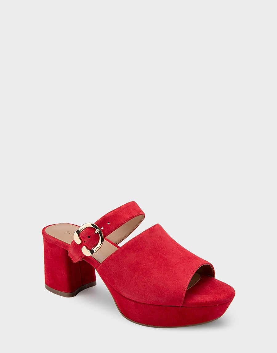 Heels * | Aerosoles Cosmic Red Suede