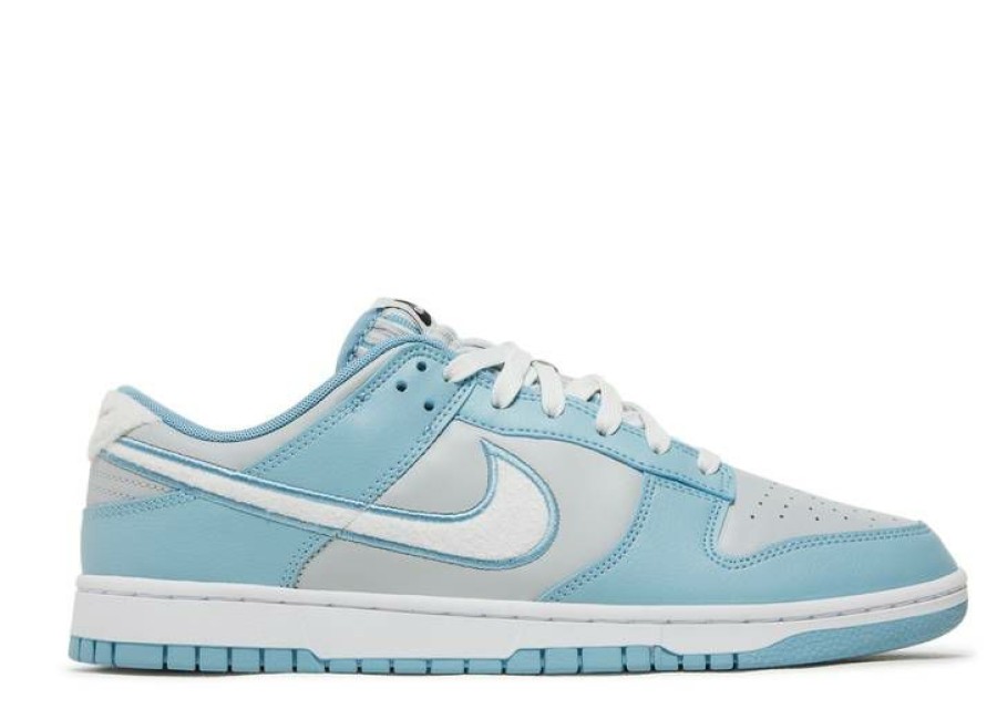 Shoes * | Nike Dunk Low 'Fleece Swoosh Light Blue'