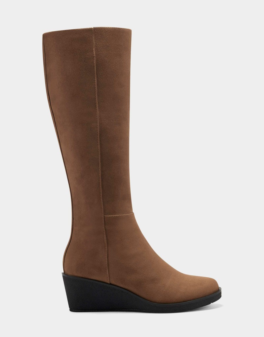 Boots * | Aerosoles Brenna Cognac Faux Suede