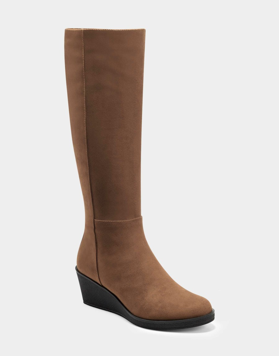 Boots * | Aerosoles Brenna Cognac Faux Suede