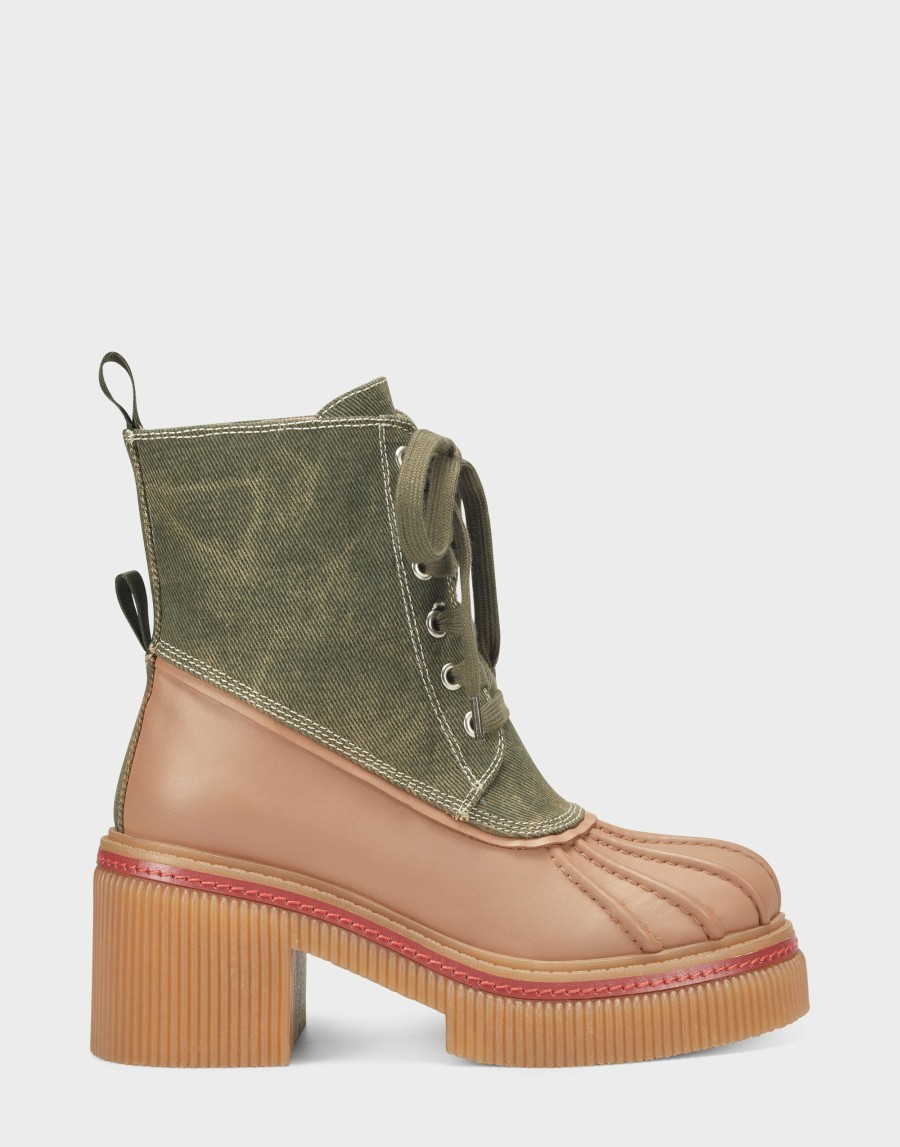 Boots * | Aerosoles Stellar Army Green Fabric