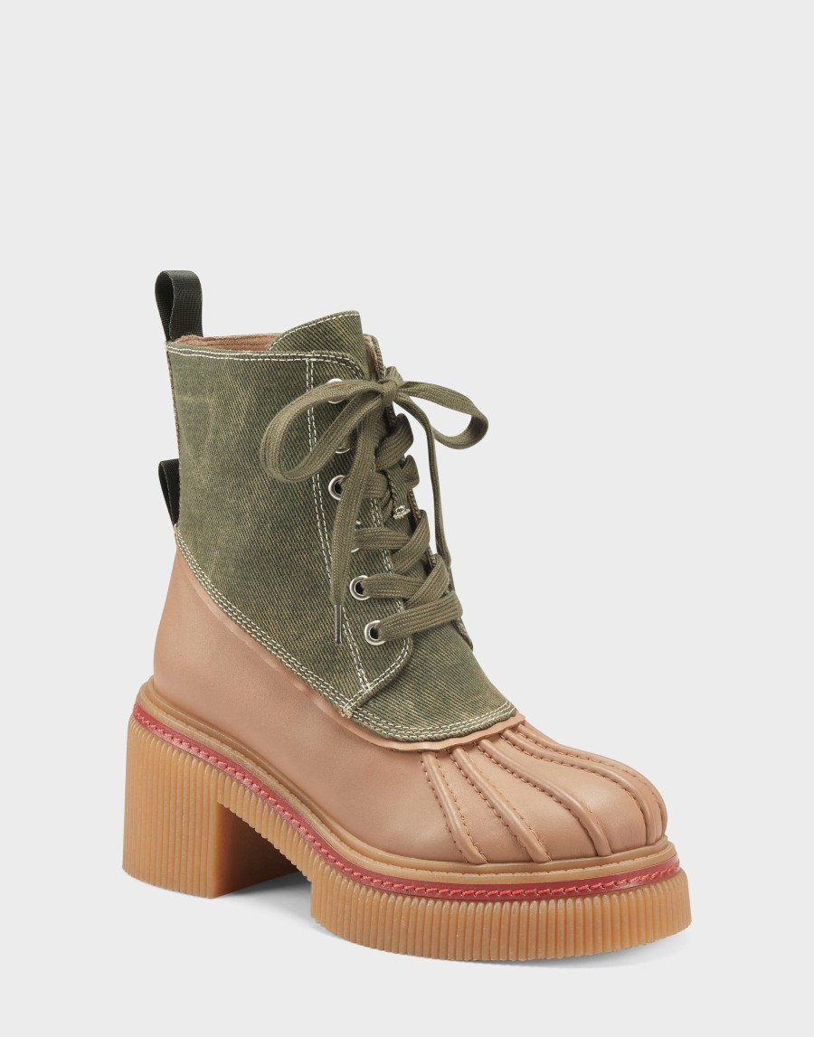 Boots * | Aerosoles Stellar Army Green Fabric