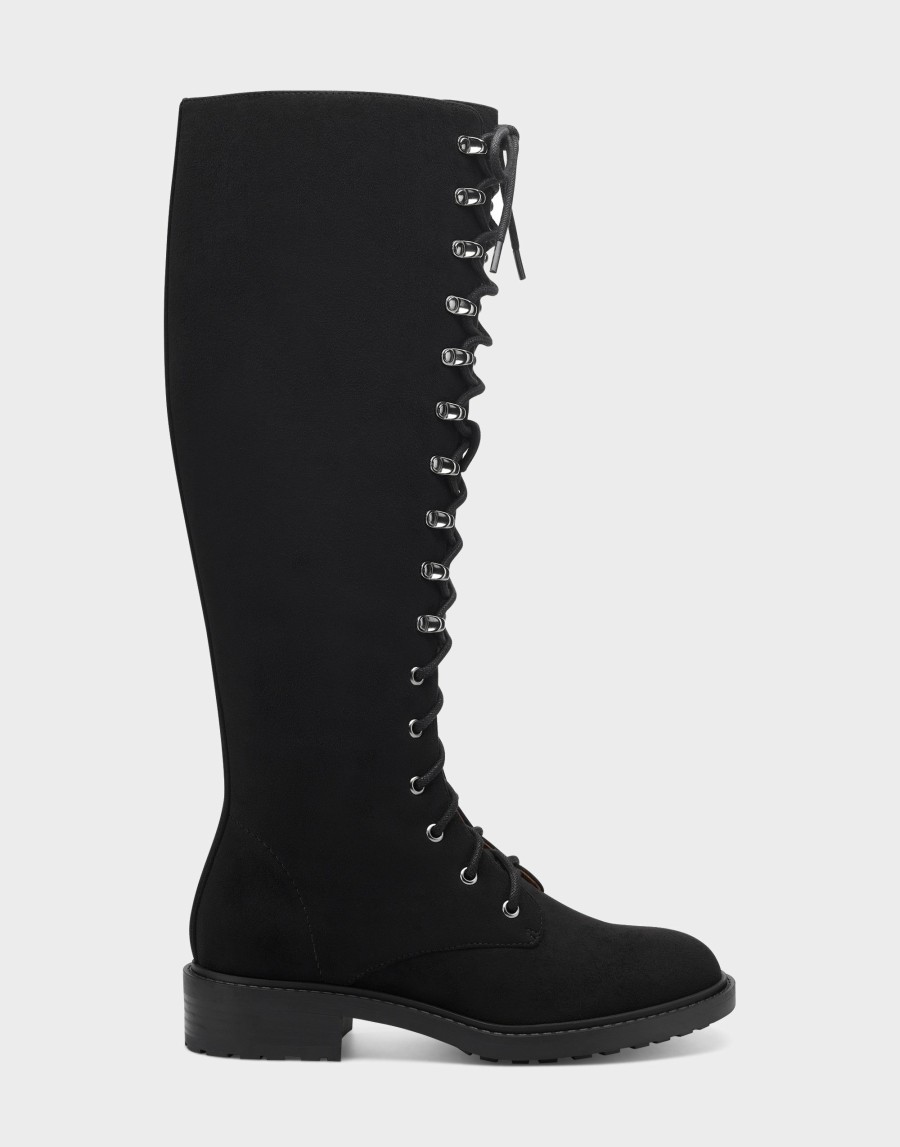 Boots * | Aerosoles Aiden Black Faux Suede