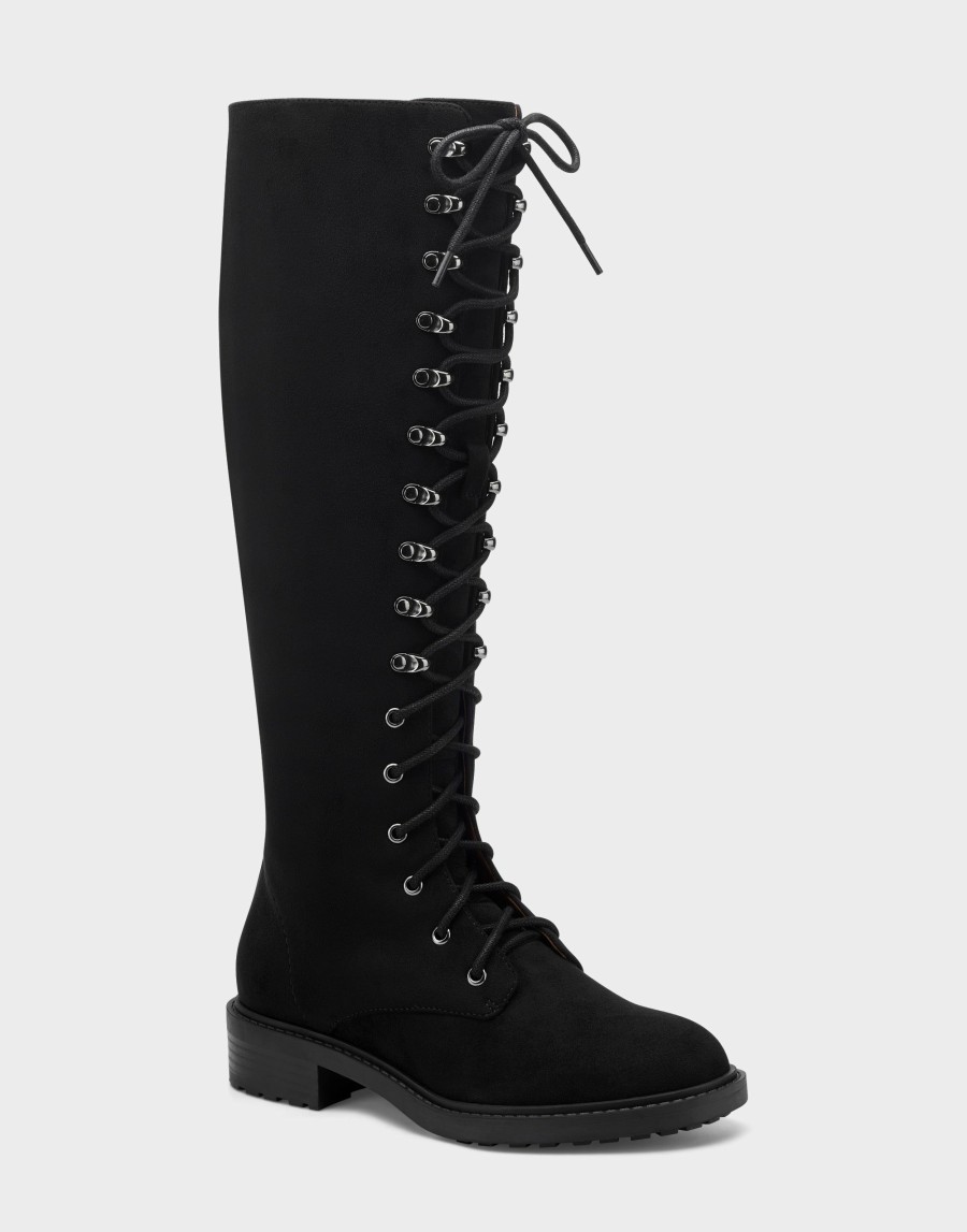 Boots * | Aerosoles Aiden Black Faux Suede