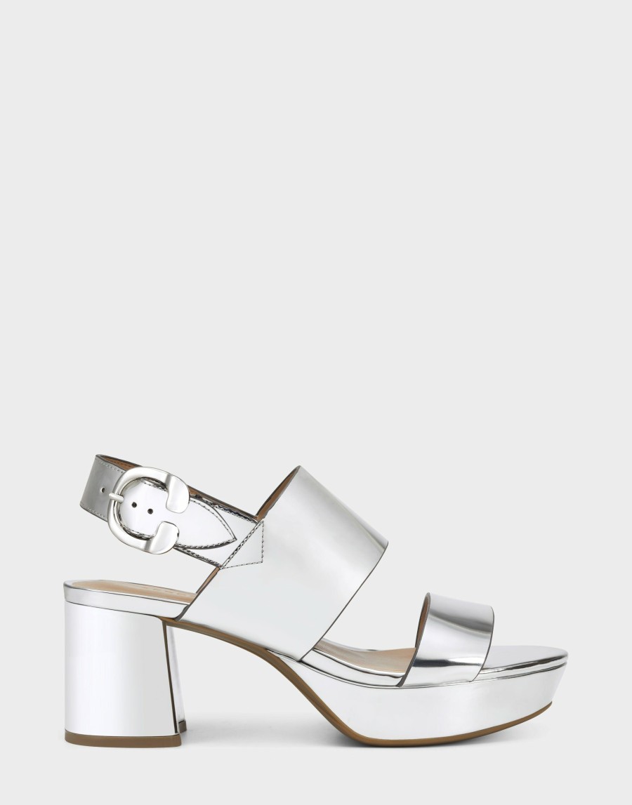 Heels * | Aerosoles Camera Silver Metallic