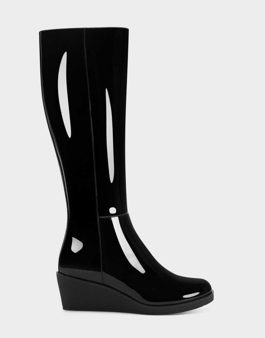 Boots * | Aerosoles Brenna Black Patent