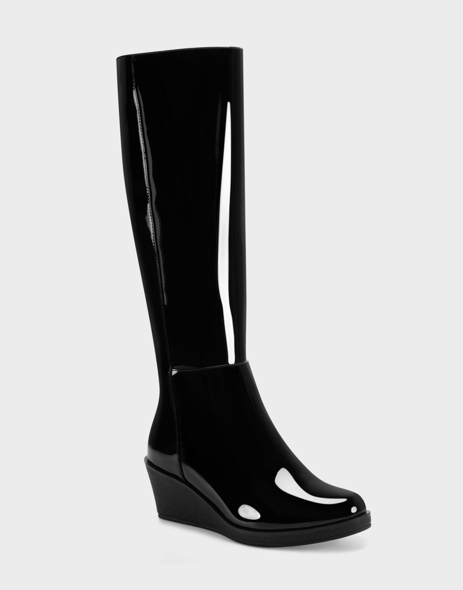 Boots * | Aerosoles Brenna Black Patent