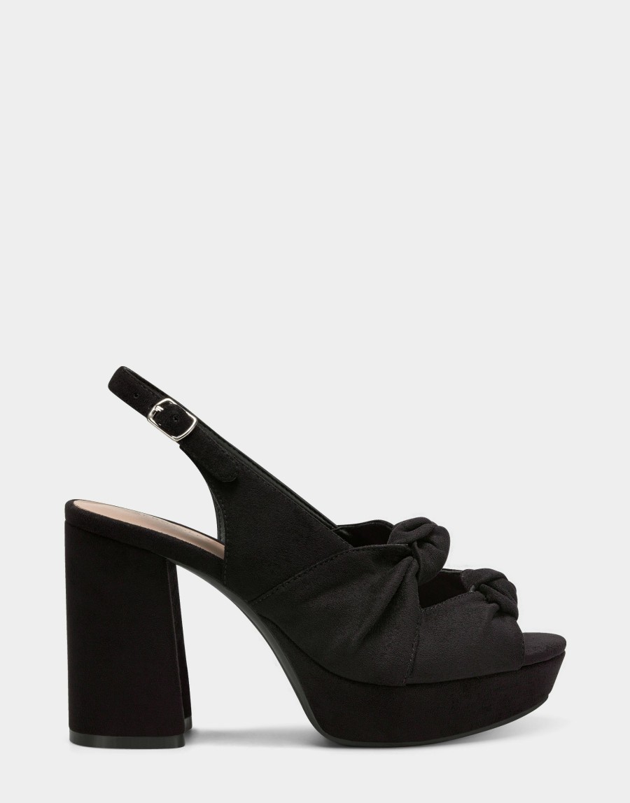 Heels * | Aerosoles Aware Nadia Black Faux Suede