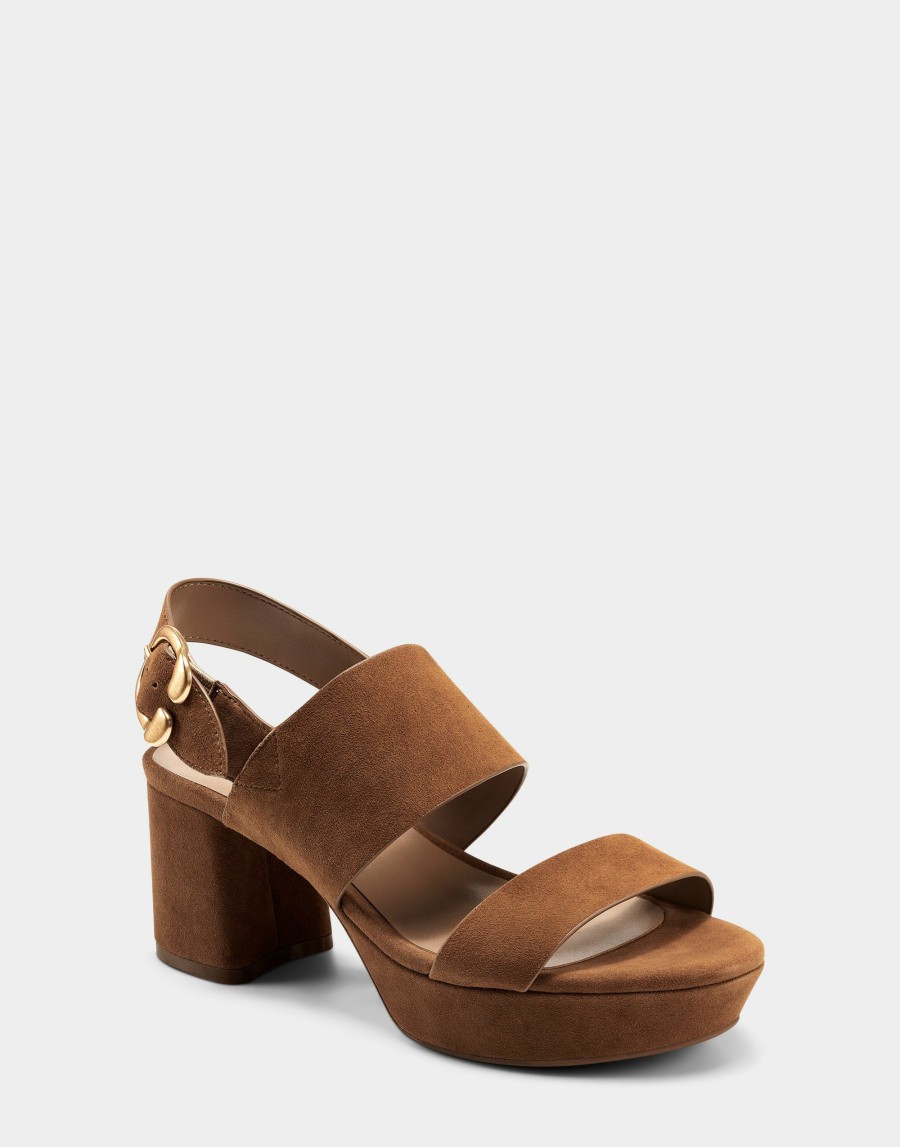 Heels * | Aerosoles Camera Cognac Suede